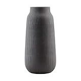Vase groove House Doctor Vase Groove, 15 x 15 cm, schwarz