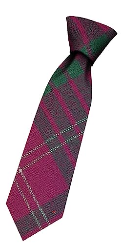 Cravate en laine pour garçon tissée en Écosse au tartan Crawford Ancient
