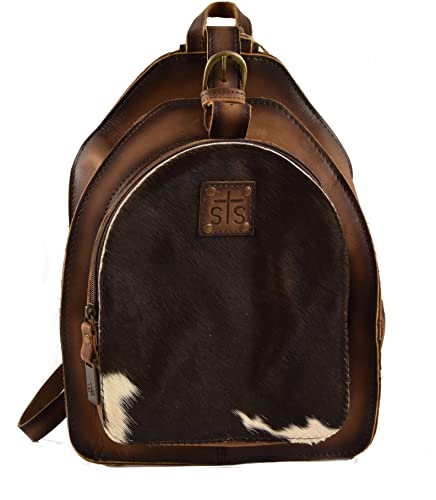 STS Ranchwear Women's Western Leather Baroness Backpack, Cowhide/Tornado Brown, One Size2