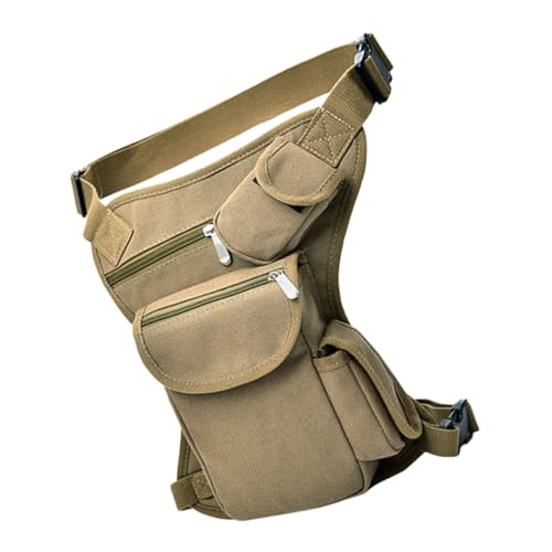 Sacoche cuisse de vélo multifonction légère en toile kaki