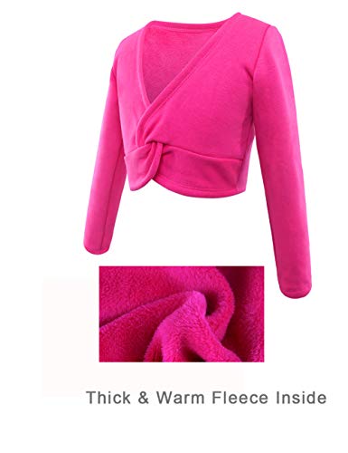 Daydance Suéter de bailarina com mangas compridas para meninas, Fusia-fleeced, X-Large