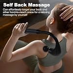 Fronnor Massage Gun with Extension Handle,Back Massager Tool,U-shaped Massage (Matte Black)
