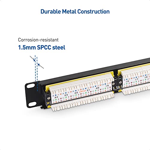 Cable Matters Ul Listed Rackmount Or Wall Mount 24 Port Network Patch Panel (Cat6 Patch Panel / Rj45 Patch Panel) For Gigabit Network Switch And Other Ethernet Devices #TOP3