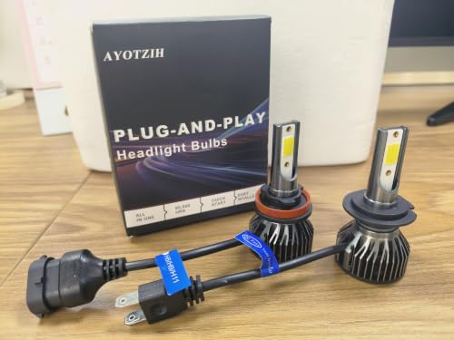 Image of Light Bulbs Fit for Chevy Traverse 2013 2014 2015 2016 2017 2018, H7 High Beam H11 Low Beam Upgraded Combo Kit, 400% Brightness 6500K White, Plug-N-Play, 4 Pack