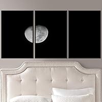 3 Piece Framed Canvas Wall Art Lunar Eclipse Canvas Prints Home Artwork Decoration for Living Room,Bedroom - 16