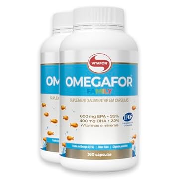 Kit 2 Ômegafor Family Ômega 3 Vitafor 360 cápsulas