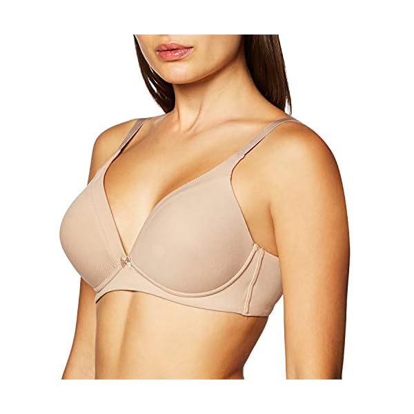 Warner's Women's Invisible Bliss Cotton Comfort Wireless Lift T-Shirt Bra RN0141A, Toasted Almond, 36C