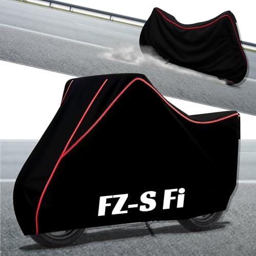Image of Stylish Water Resistant Bike Body Cover Compatible with FZ-S Fi & All Models | UV Protection, Dustproof, Heat Resistant, Two Wheeler | New All Weather Protection, Dust & Rain
