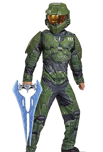 Costume de Master Chief Halo adulte avec arme factice épée d'énergie pour cosplay