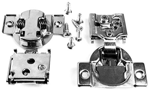 Berta (6 Pieces) 1/2 Inch Overlay, 90 Degree Restricted Opening Angle, Soft Closing, 6-Ways 3-Cam Adjustment, Concealed Face Frame Kitchen Cabinet Door Hinges With Screws (1/2" Overlay, 6 Pieces) #TOP4