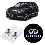 Never Fade Car LED Door Lights Projector Courtesy Welcome Light Ghost Shadow Light Logo Compatible for QX56 2004-2010 QX60 2014-2017 JX35 2013-2017 Puddle Light Accessories