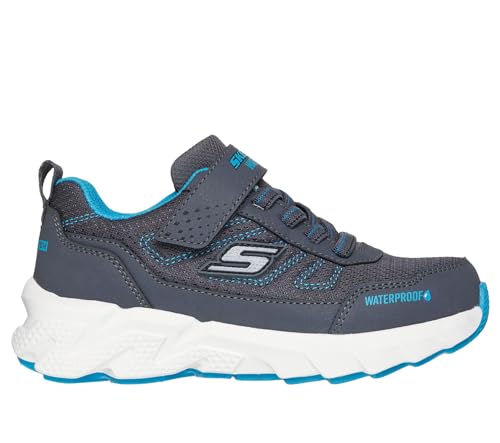 Image of Skechers Boys' Skechers Elite Sport Tread Trainers, Sports Shoes, Gray Synthetic Textile Blue Trim, 2 UK