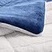 Amazon Basics 3 Piece Bedding Set, Micromink Sherpa, Ultra-Soft, Warm All Season Comforter, Full/Queen, Navy Blue, Solid