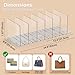 SortNStore Bag & Purse Organizer for Closet: Adjustable Clear Handbag Storage Shelf - Plastic Clutch Dividers for Closet Organizers and Storage - Keep Carteras & Pocketbook Upright
