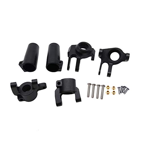 Kit fusée d'essieu de rechange en métal noir contre la casse de votre Axial SCX10 II