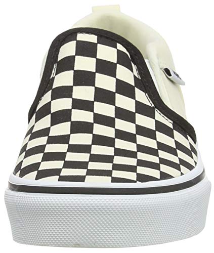 Vans' Boys' Asher Checkered Slip On Sneaker Blk/Nat 6 Medium Us #TOP1