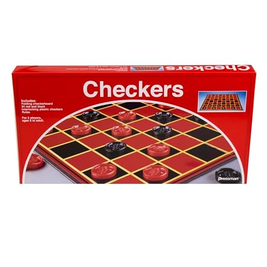 Pressman Checkers -- Classic Game With Folding Board and Interlocking Checkers, 2 Players