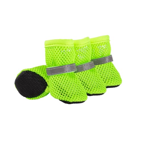 Blue Dream Island Scarpe traspiranti per cani, stivali estivi in rete antiscivolo per animali domestici, protezione per zampe di animali domestici, scarpine da passeggio per cani di piccola taglia