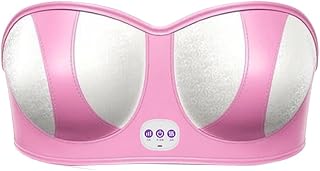 Tumuued Masajeador de Pecho Eléctrico Inteligente, Recargable por USB, con Función de Masaje Multifuncional, Color Rosa
