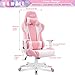 Homall Gaming Chair, Office Chair High Back Computer Chair Leather Desk Chair Racing Executive Ergonomic Adjustable Swivel Task Chair with Headrest and Lumbar Support(Pink)