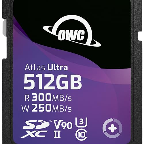 OWC Atlas Pro 512GB SDXC UHS-II V90 メモリカード
