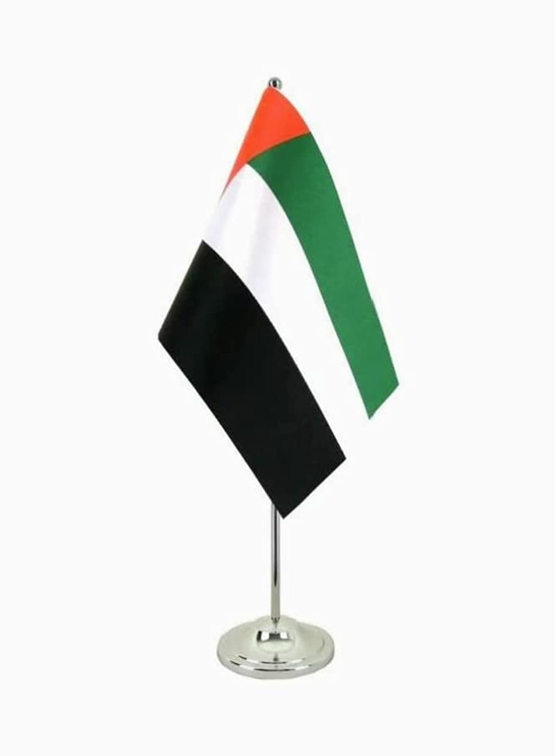 THE BABA UAE TABLE FLAG WITH FLAG - DESK FLAG علم دولة الإمارات العربية المتحدة بسارية يوضع على الطاولة