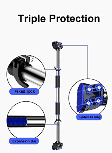 Doorway Chin Up Bar Horizontal Bar Pull Up Bar Exercise Bar With Locking Mechanism Upper Body Workout Bar For Home Gym Fitness Adjustable Width 29.5"-68.9" (Size : 92-124Cm/36.2"-48.8") #TOP3