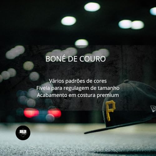 Boné de Couro | Alongador para Ajuste de tamanho (Preto Cavalo) | ArtPlast