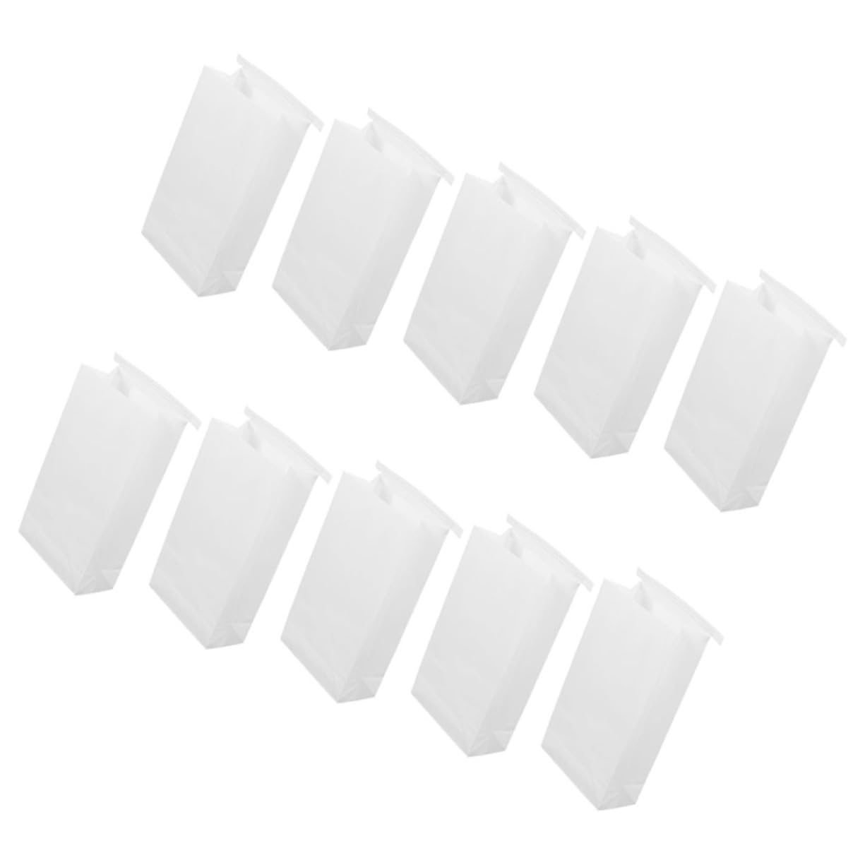 MUCKLILY 10pcs Travel Barf Bag Nausea First Garbage Bags Portable Barf Bags Vomit Sickness Throw up Bags Disposable Self-adhesive Trash Bag for Car Disposable Sick Bag White Coated Paper