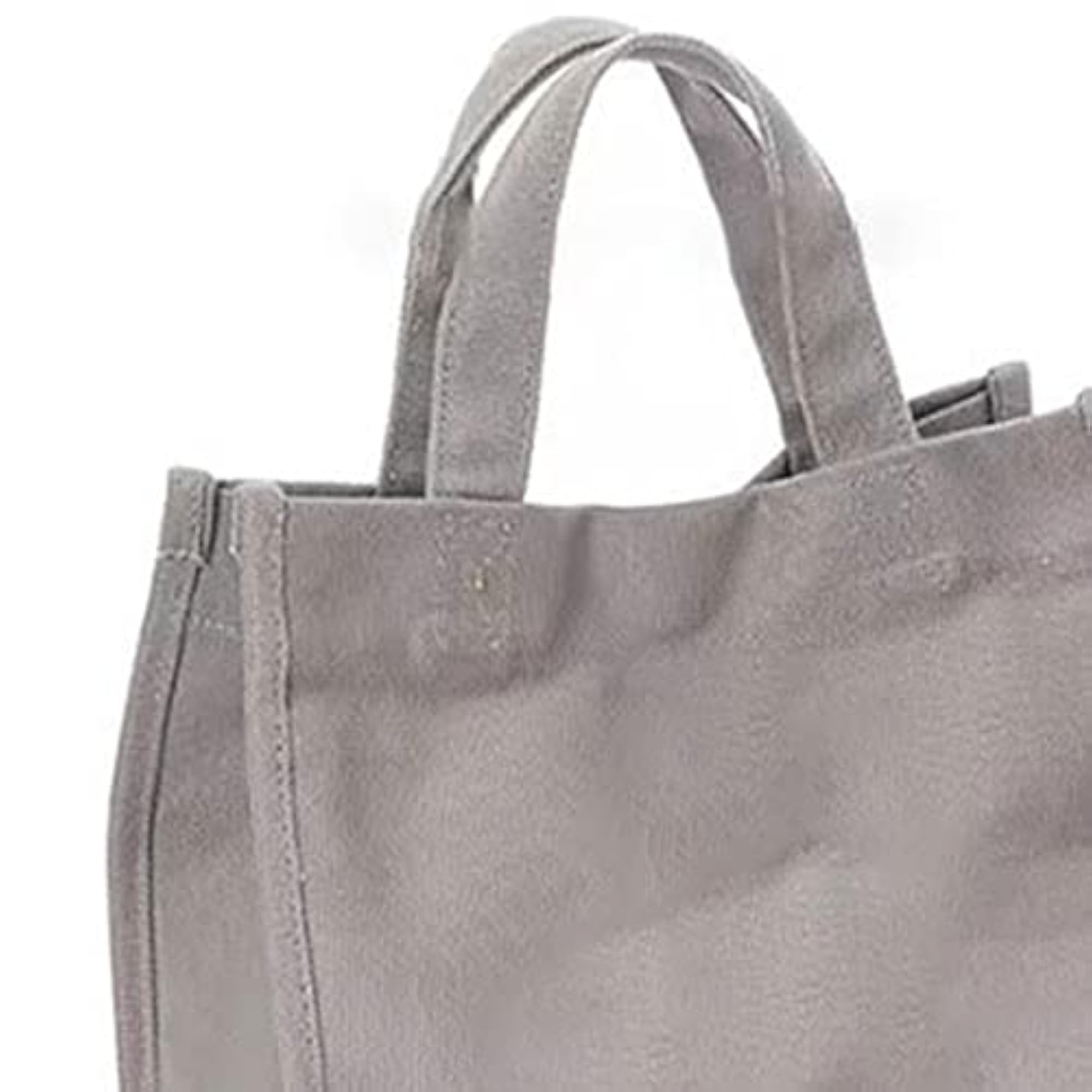 Cartoon Embroidery Portable Small Square Bag, Canvas Lunch Bag