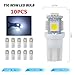 Bittwee T10 Car Led Bulb, 10PCS 5050 5SMD 5W DC 12V Bright License Plate Front Rear Sidemarker Trunk Light, Error Free Automotive Replacement Bulbs, Universal for Vehicles (White)