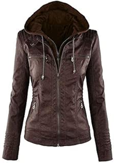 long-sleeved solid color zipper leather large size jacket jacket female autumn-X