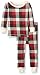 Burt's Bees Baby 100% Organic Cotton 2-Piece Holiday Pajama Set, Cranberry Buffalo Plaid, 18 Months