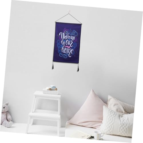 Adorno de pared de bienvenida hecho en lona para decoración de interiores 5