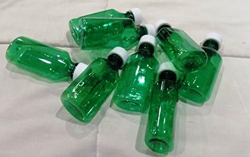 Graduated Oval 8 Ounce RX Medicine Bottles with CR Caps-Green-25 Pack-Pharmaceutical Grade BPA_Free