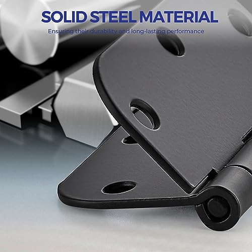 Ravinte 18 Pack Matte Black Door Hinges 3.5"x 3.5" Door Hardware Controls Rounded 5/8" Radius Corners Interior Door Hinges, Steel Bifold Residential Standard Black Hinges 3.5" for Interior Doors - Image 5