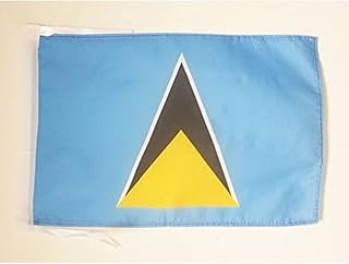 AZ FLAG Saint Lucia Flag 18'' x 12'' cords - Saint Lucian SMALL flags 30 x 45cm - Banner 18x12 in