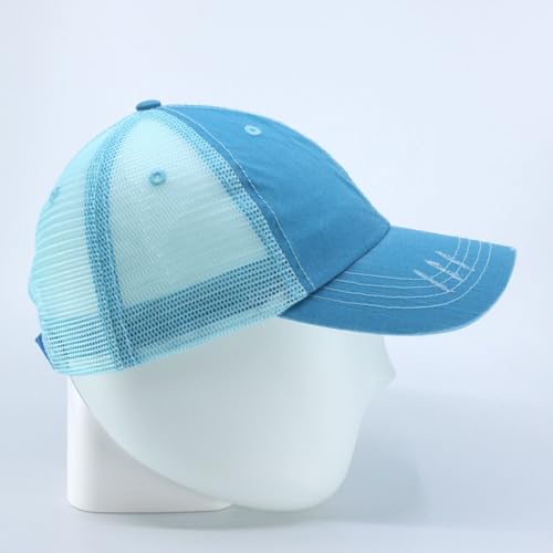 Image of The Vintage Year Distressed Cotton Unstructured Soft Mesh Breathable Adjustable Dirty Wash Dad Hat Trucker Baseball Cap