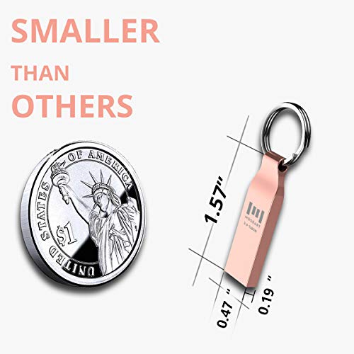 MOSDART 128GB USB 2.0 Flash Drive Metall Thumb Drive mit Schlüsselanhänger 128GB Wasserdicht Jump Drive 128G Memory… – Bild 7