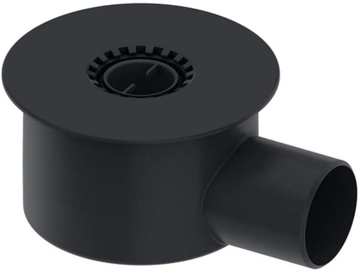 TECE 650002 drainline Max Drain (360° rotatable mounting on The Gutter Body, Membrane), Black