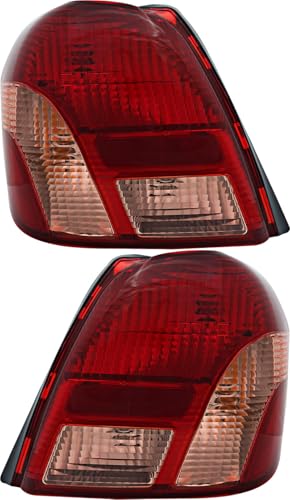 Compatible with Toyota Echo Tail Lights Lamps Set 2000 2001 2002 Driver and Passenger Side
