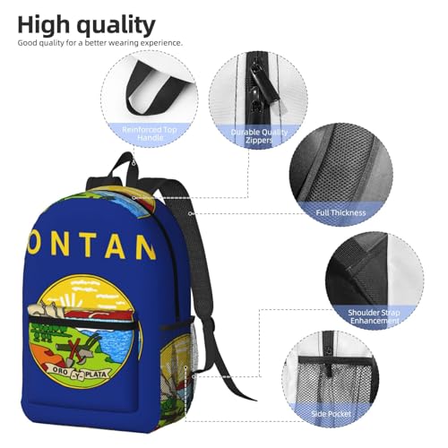 Mochila universitaria ligera negra EdWal con bolsillo funcional 5