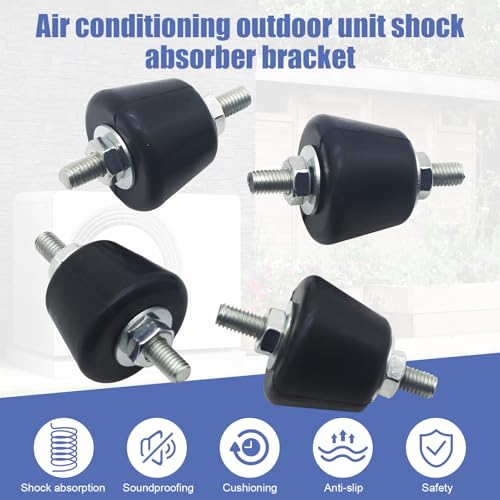 Gummipuffer Klimaanlage M8,4 Pcs Klima Silentblock, Klimageraet Anti Vibration Gummilager,Wandhalterung Gummi Schwingungsdaempfer, Antivibrationsfuesse, Schwingungsdämpfer