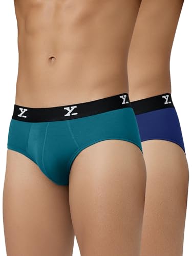 Image of XYXX Men's Ace Micromodal Regular Fit Solid Antimicrobial Briefs with No Marks Waistband (Pack of 2)