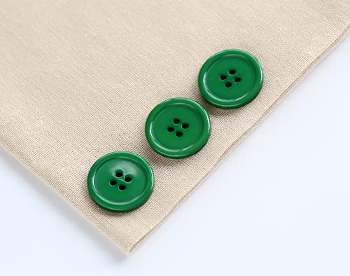 Ganssia 1 Inch (25Mm) Round Flatback Buttons Sewing Dark Green Color Buttons Diy Crafts Pack Of 50 Pcs #TOP1