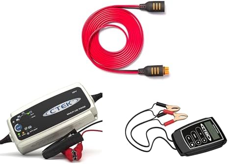 CTEK Lithium Battery Charger Bundle - Automatic LiFePO4 Charger For 5-60Ah Batteries With Protective Silicone Bumper