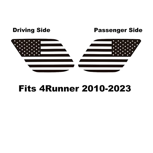 Zxiaochun Rear Window American Flag Decal Fits Toyota 4Runner 5Th Gen 2010-2022 2023, Precut Back Side Window Glass Usa Flag Vinyl Sticker(Matte Black) #TOP1