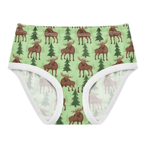 Girls' Underwear Moose Forest Cotton Stretch Comfort Toddler Panties