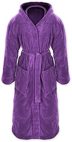 Gräfenstayn® Badjas voor dames en heren, knuffelig fleece, met capuchon