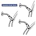 YOO.MEE Adjustable Shower Arm Bracket for Handheld Shower Head, 360° Swivel POM Ball Joint, Large Angle Adjustable Shower Holder, Chrome Finish